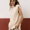 Tops * | Deals Tops Vero Moda Viktoria High Neck Vest In Ivory