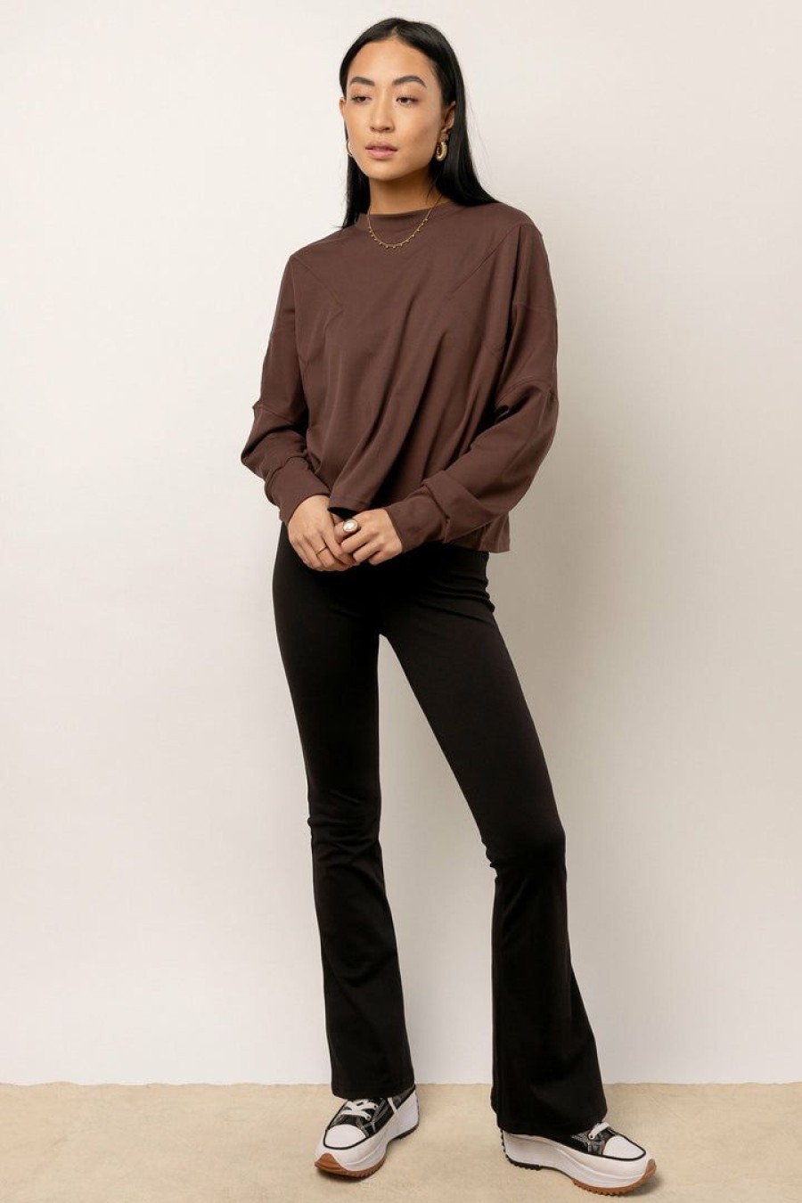 Tops * | Outlet Kimberly C Tops Elin Active Top Brown