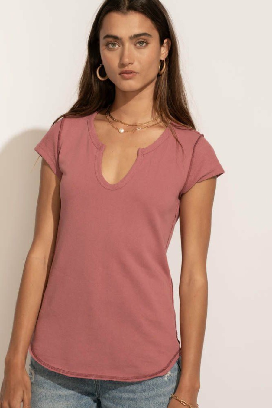 Tops * | Best Reviews Of La Miel Tops Zoe Tee In Pink