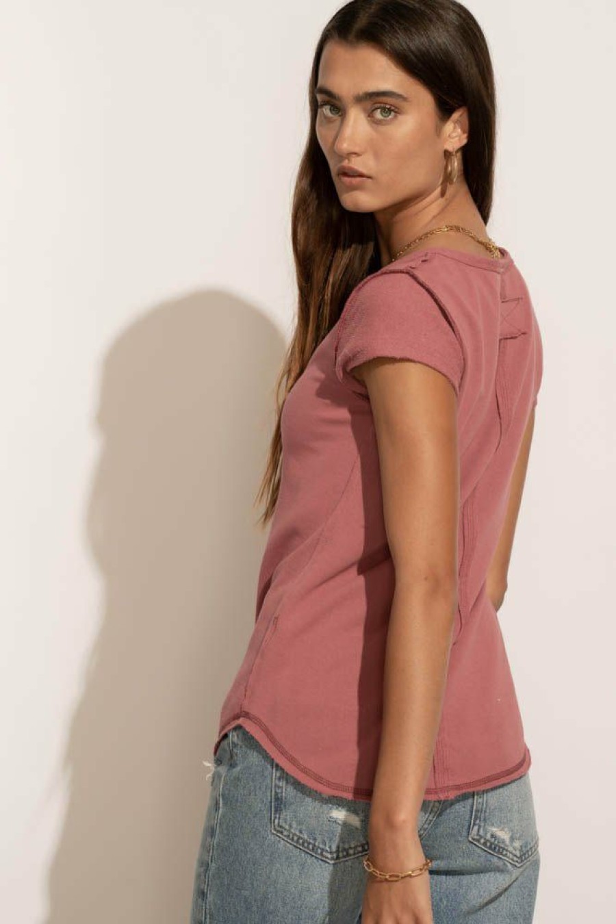 Tops * | Best Reviews Of La Miel Tops Zoe Tee In Pink