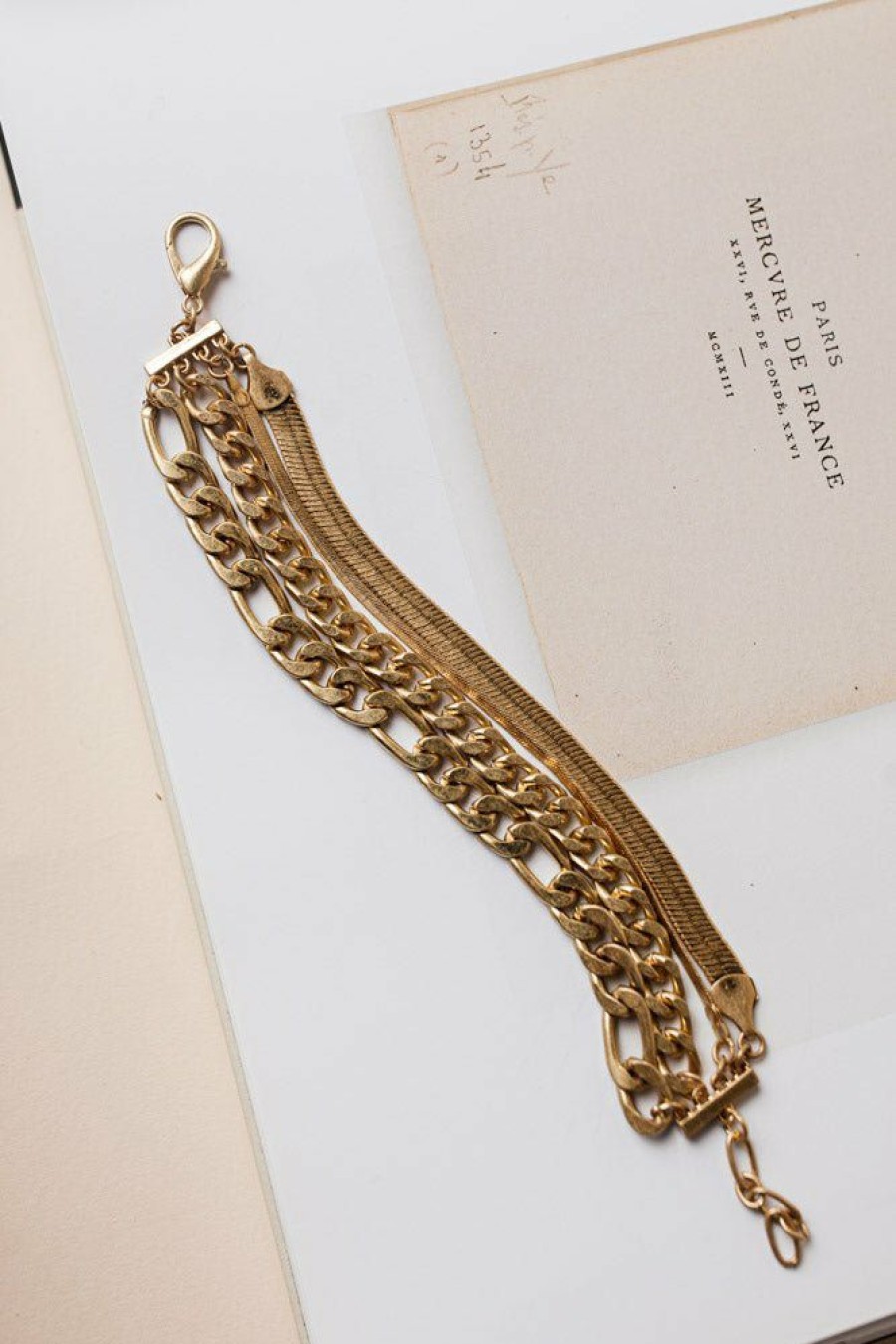 Jewelry * | Flash Sale Siete Collection Ellie Chain Bracelet Gold