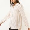 Tops * | Promo Fun 2 Fun New Arrivals Loren Button Up In Ivory