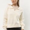 Tops * | Top 10 Jacquie The Label Corinne Knitted Sweater Off White