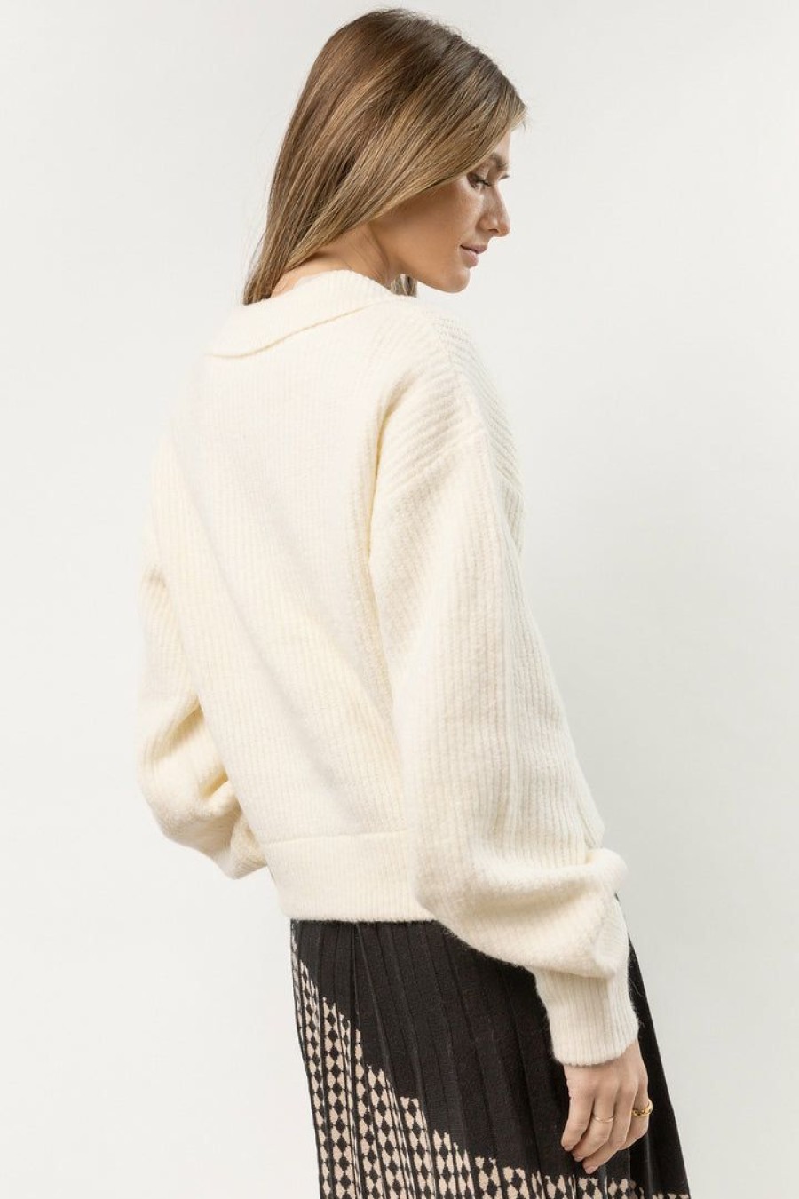 Tops * | Top 10 Jacquie The Label Corinne Knitted Sweater Off White