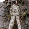 Tops * | New Qizhen Tops Jovie Plaid Coat Ivory