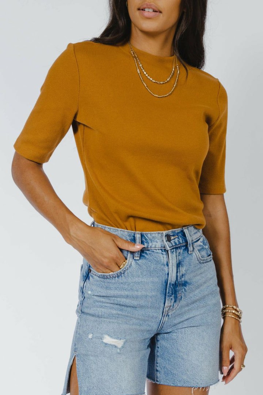 Tops * | Wholesale Worui Tops Lennox Top In Final Sale Camel