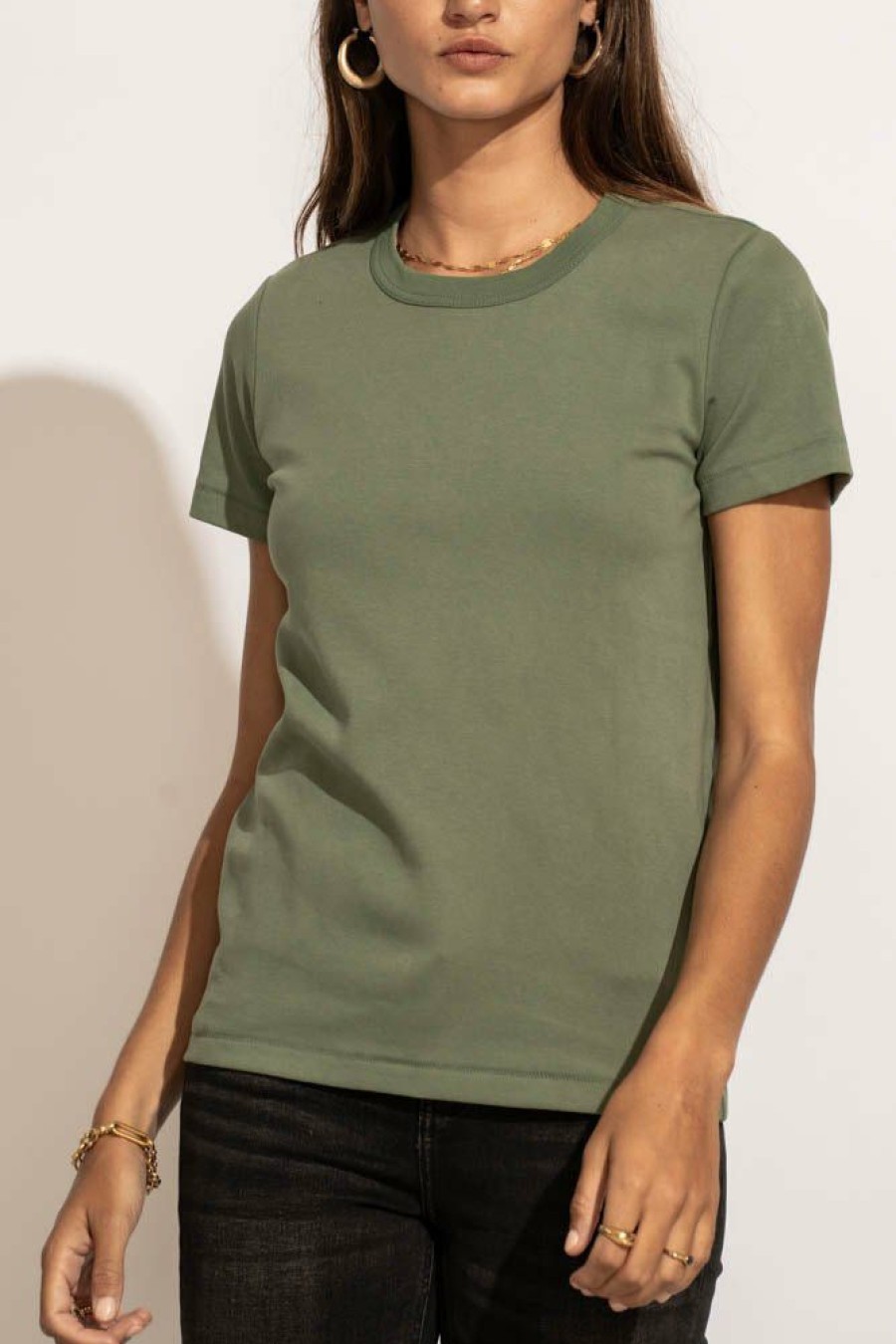 Tops * | Best Pirce Worui Tops Mckenna Tee Shirt In Green