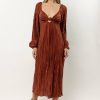 Dresses * | Coupon Gilli Kienna Midi Dress Dresses Rust