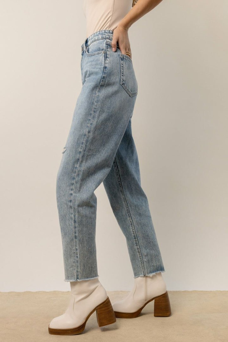 Jeans * | Cheapest Cello Jeans Bohme Vick Mom Jeans Medium Wash