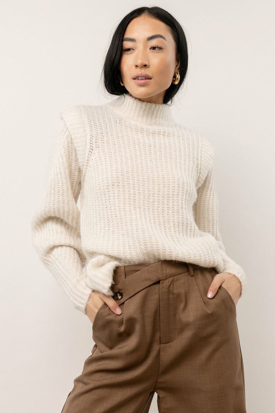 Tops * | Flash Sale New Arrivals Vero Moda Trinity Sweater Ivory