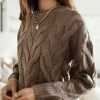 Tops * | Flash Sale Vero Moda Leah Sweater In Final Sale Brown