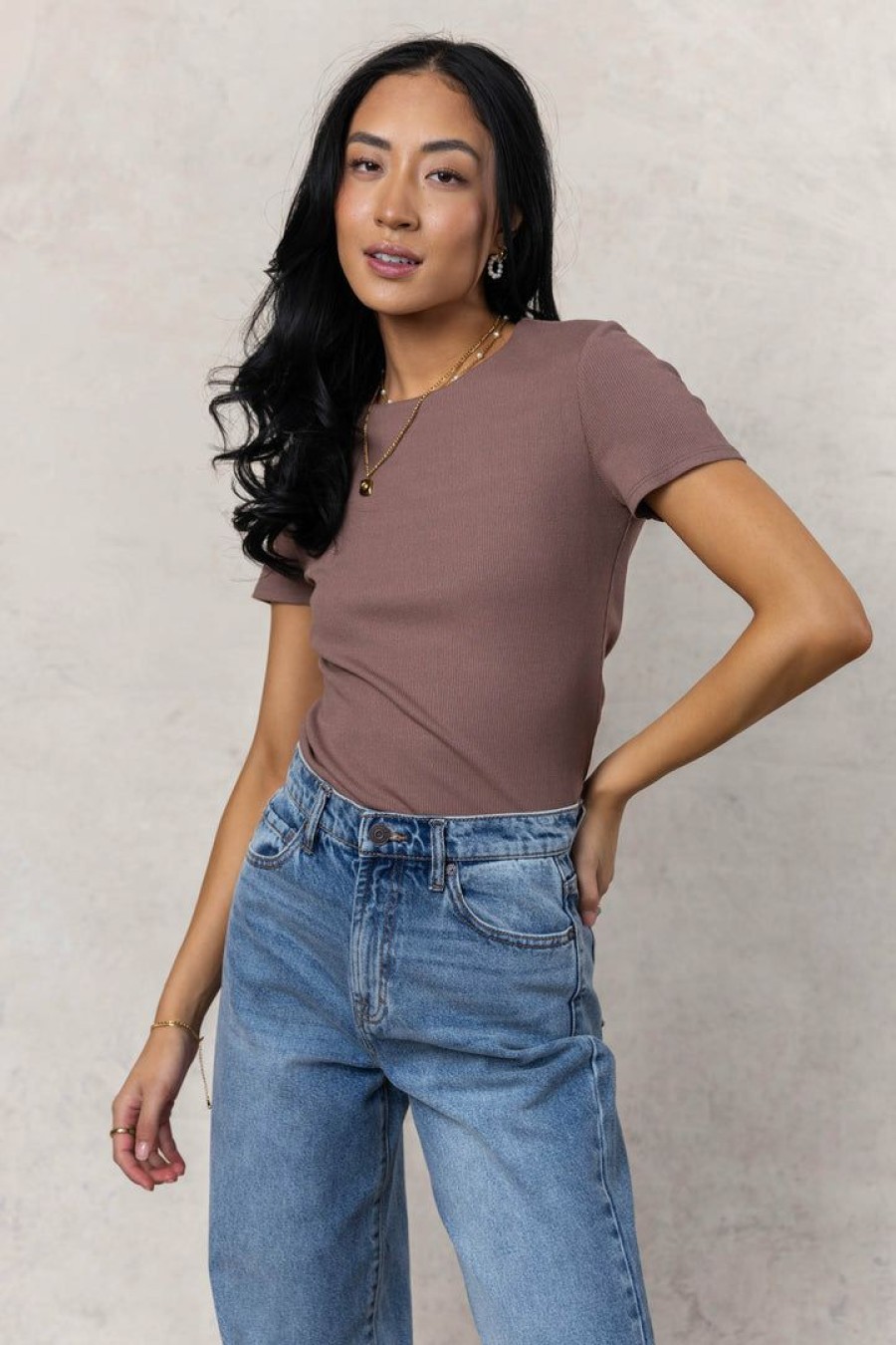 Tops * | Best Sale Final Touch Collection Rickie Top In Final Sale Tops Brown