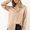 Tops * | Buy Fun 2 Fun Keagan Button Up In Tops Taupe