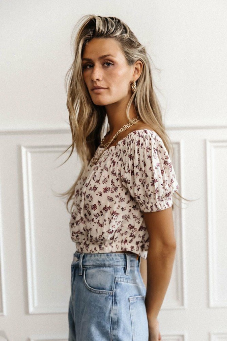 Tops * | Best Pirce Vero Moda Tatum Floral Top Final Sale