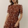 Dresses * | Cheapest Dress Forum Dresses Alexander Floral Mini Dress Brick