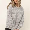 Tops * | Cheapest Tea N Rose Kasia Knitted Sweater Grey