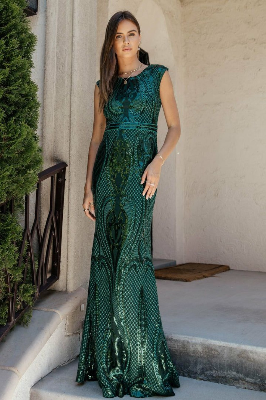 Dresses * | Flash Sale Ricarica Eloise Maxi Dress In Hunter Green