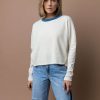 Tops * | Flash Sale Sina Hayden Waffle Knit Top Cream