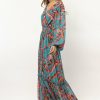 Dresses * | Buy Flying Tomato New Arrivals Jolie Printed Chiffon Dress Teal