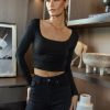 Tops * | Wholesale Final Touch Collection Kamryn Crop Top In Tops Black