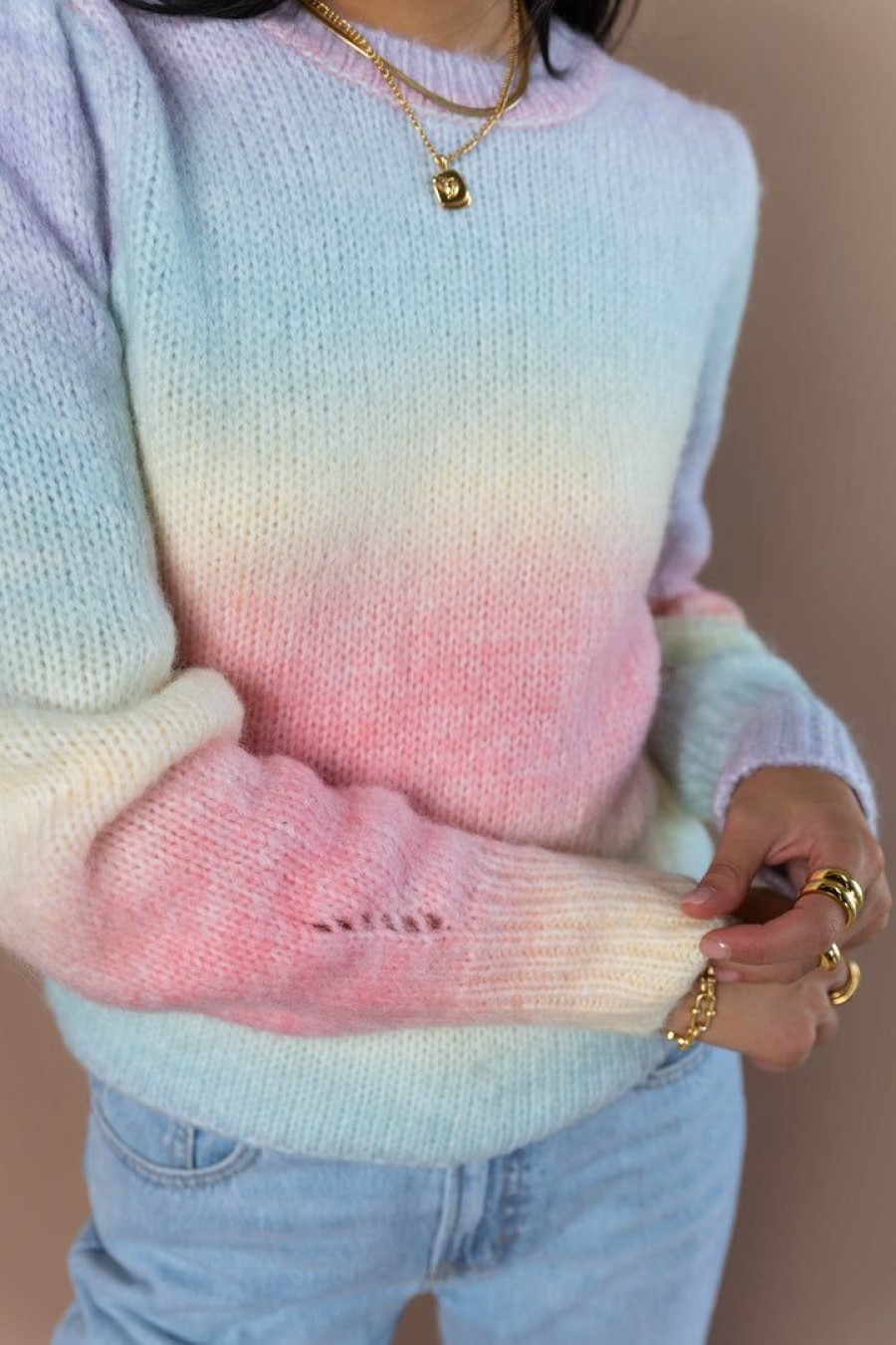 Tops * | Discount Strut & Bolt Tops Cotton Candy Sweater Multi