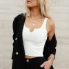 Tops * | Best Reviews Of Listicle Julieta Cropped Tank Top In Final Sale White