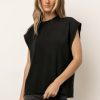 Tops * | Budget Sina Greta Muscle Tee In New Arrivals Black