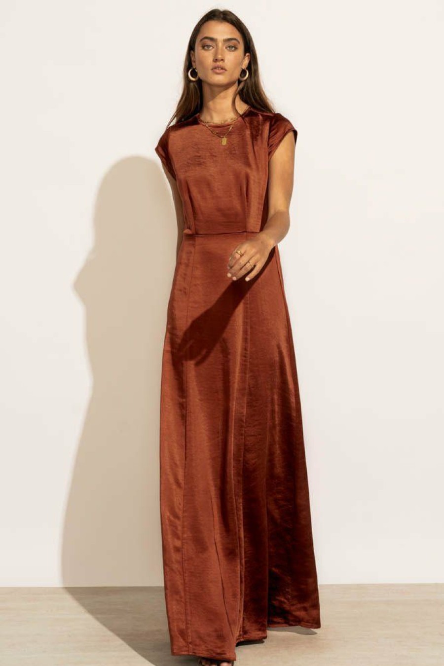 Dresses * | Budget Worui Lucille Maxi Dress In Dresses Rust