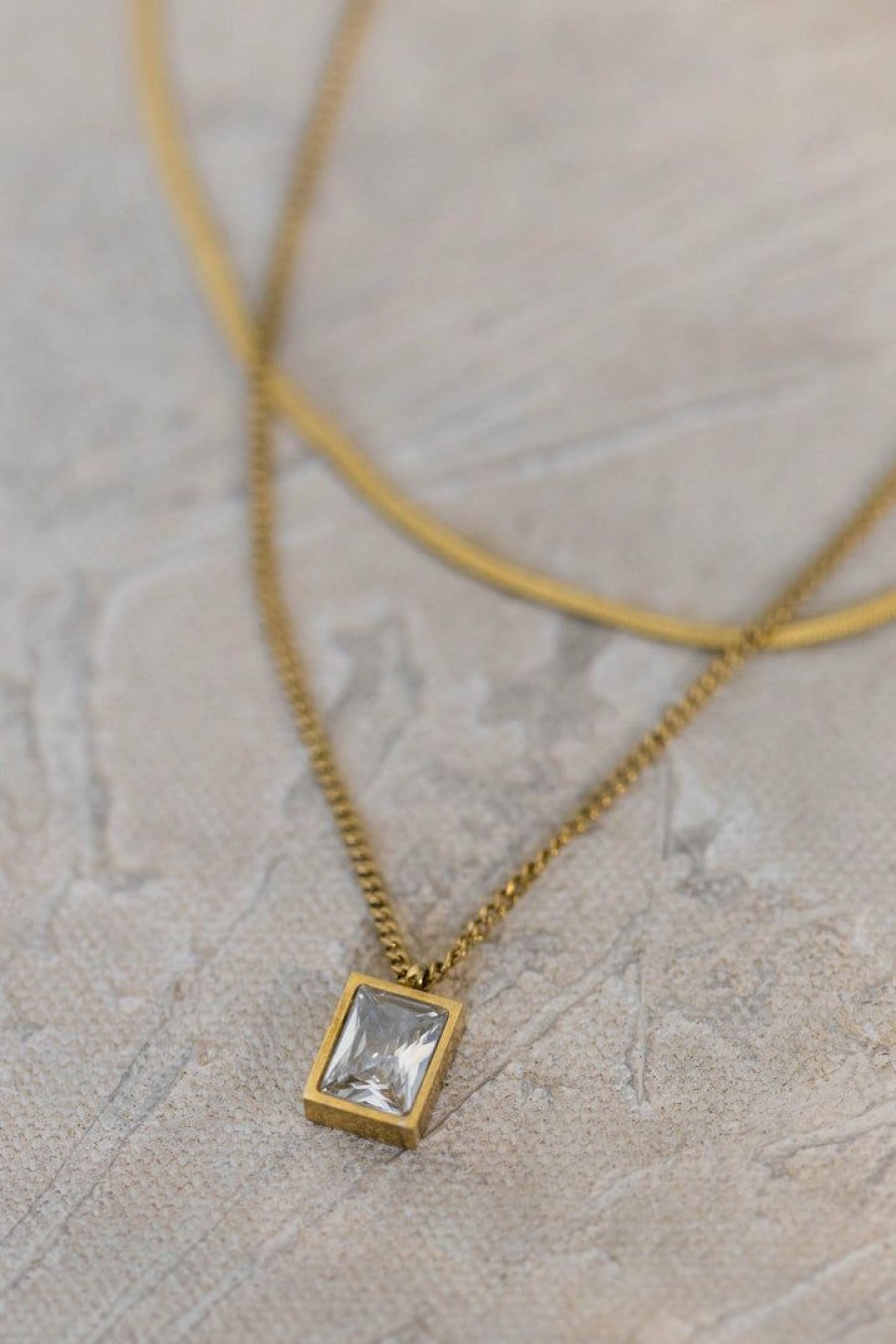 Jewelry * | Flash Sale J&D Jewelry Perona Layered Necklace Gold