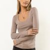 Tops * | Discount Wasabi + Mint Luffy Top In Taupe