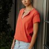 Tops * | Hot Sale Worui Tops Marissa Tee In Orange