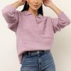 Tops * | Buy Calista New Arrivals Tess Knitted Sweater Lavender