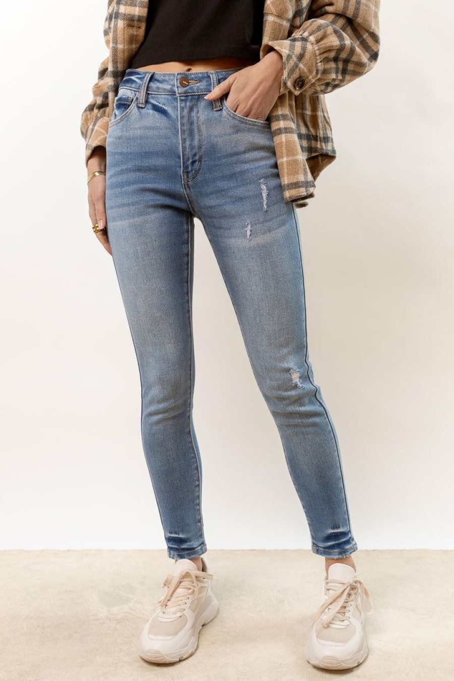 Jeans * | Cheap Kancan Bohme Zoie Skinny Denim Final Sale Medium Wash