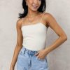 Tops * | Deals Sina Charlotte Bodysuit In Final Sale Tops Ivory