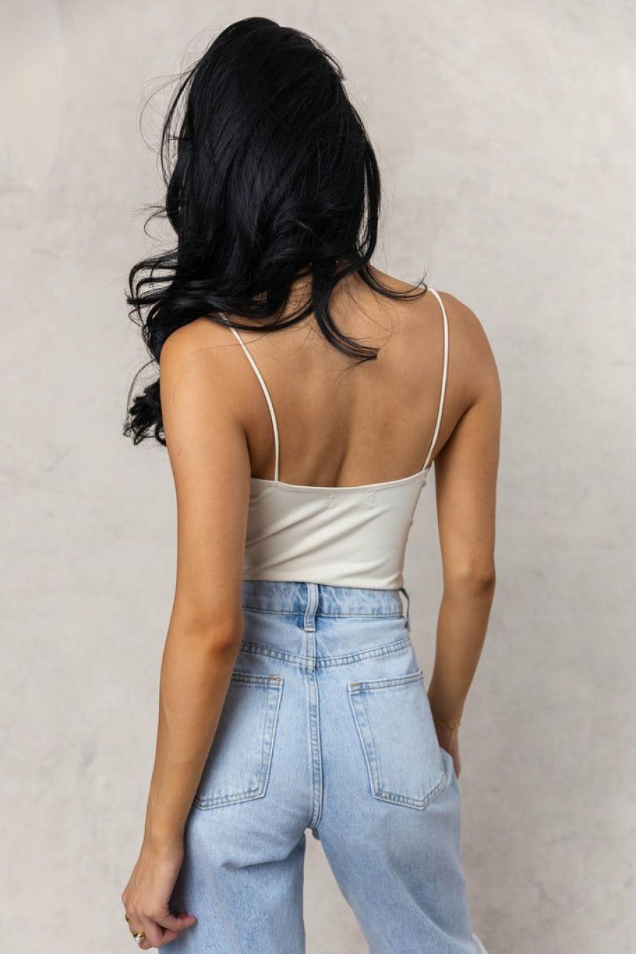 Tops * | Deals Sina Charlotte Bodysuit In Final Sale Tops Ivory