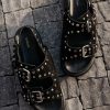 Shoes * | Best Sale Beast Fashion Zaya Buckle Sandals In Black