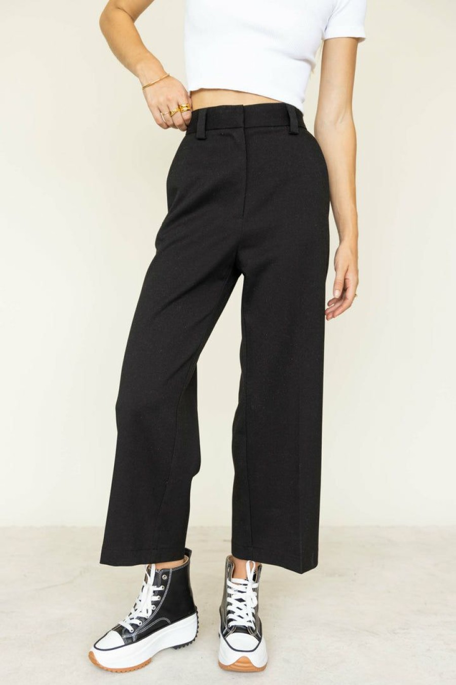 Tops * | Cheap Sina Tops Wrenley Pants In Black