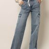 Jeans * | Coupon Risen Jeans Jaylin Cargo Jeans Medium Wash