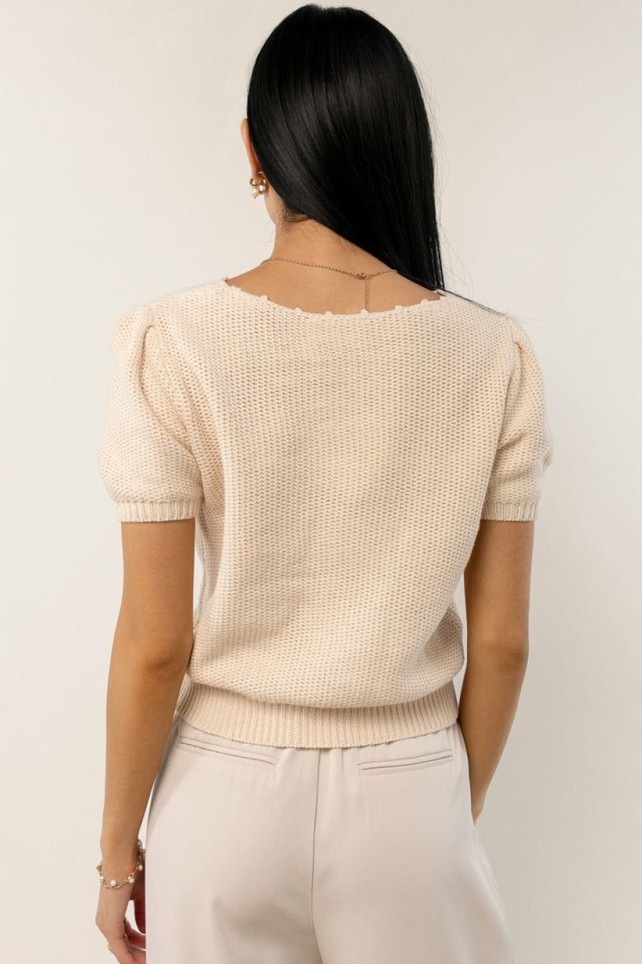 Tops * | Cheapest Maize Henrick Sweater Top Natural