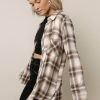 Tops * | Best Pirce Be Cool Manufacture Tops Curtis Plaid Button Down Natural