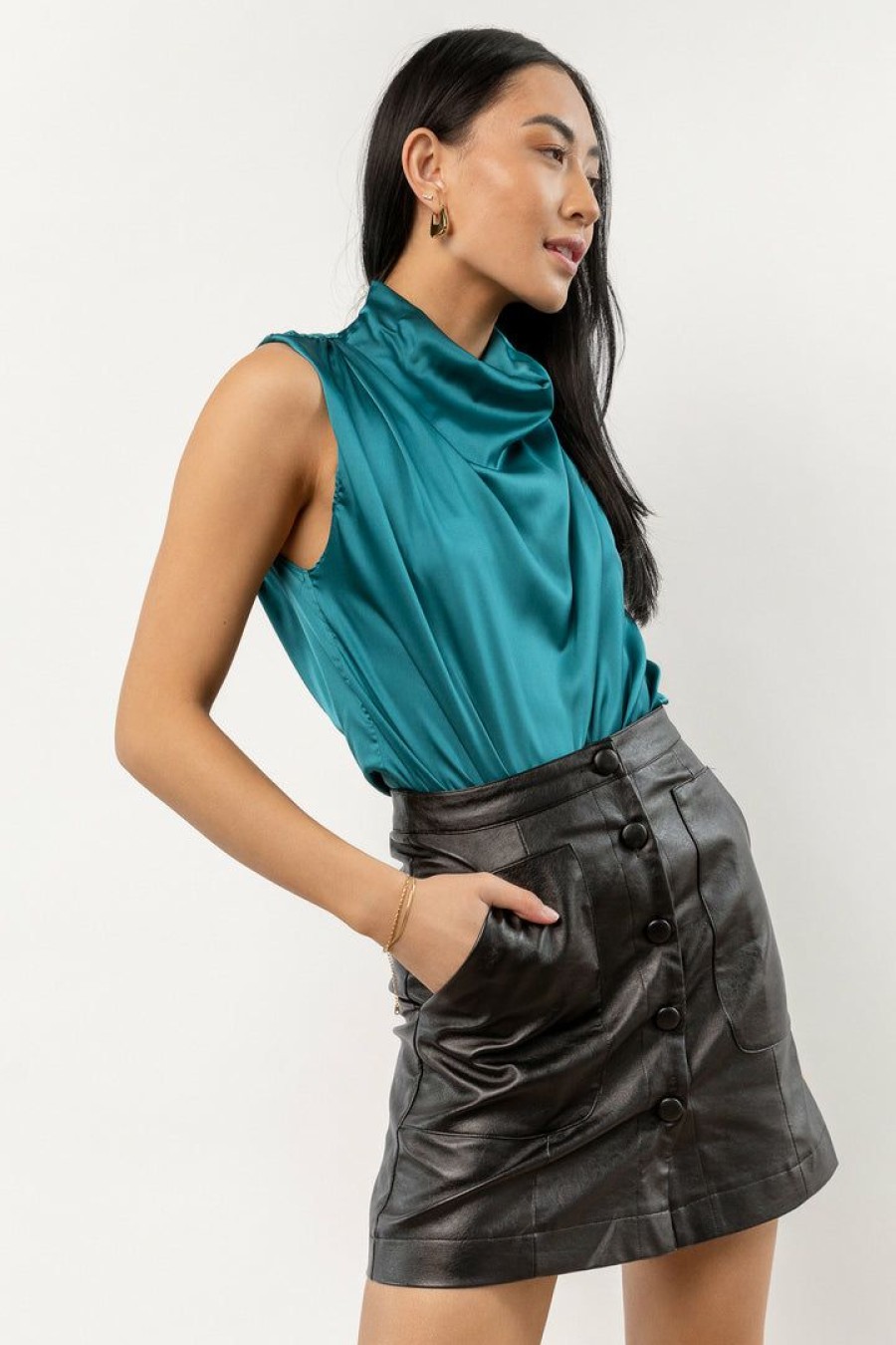 Tops * | Wholesale Zoe + Claire New Arrivals Ronin Sleeveless Top Teal