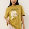 Tops * | Best Reviews Of Worui Wild Rock Graphic Tee Final Sale Tops Chartreuse