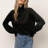 Tops * | Best Deal Worui Trysta Mock Neck Sweater In Tops Black