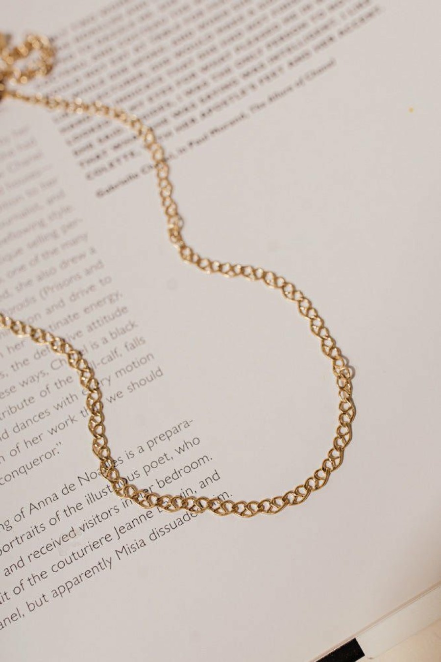 Jewelry * | Hot Sale La Radiant Val Jean Global Oriana Chain Necklace Gold