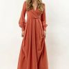 Dresses * | Promo Ricarica Veronica Maxi Dress In Terracotta