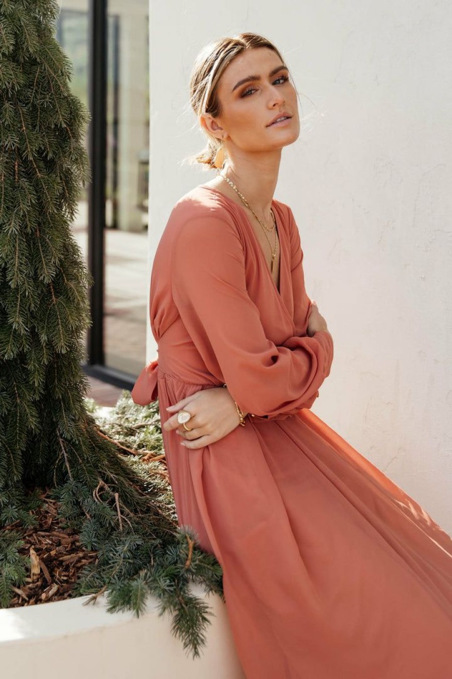 Dresses * | Promo Ricarica Veronica Maxi Dress In Terracotta