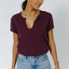 Tops * | Flash Sale Worui Tops Marissa Tee In Maroon