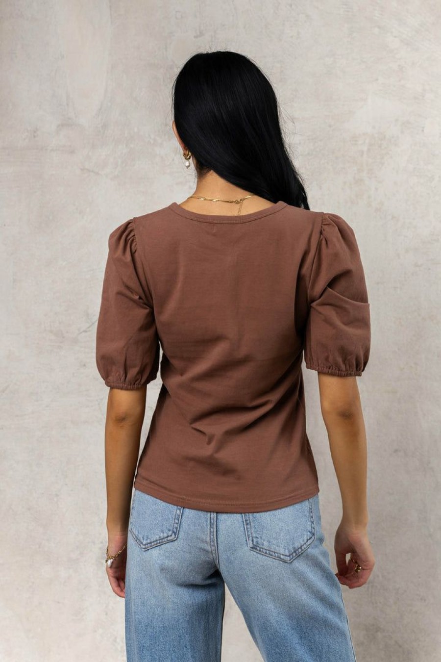 Tops * | Outlet Sina Rei Button Up In Tops Brown