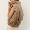 Tops * | Outlet Lumiere Tops Maeve Puffer Vest Mocha