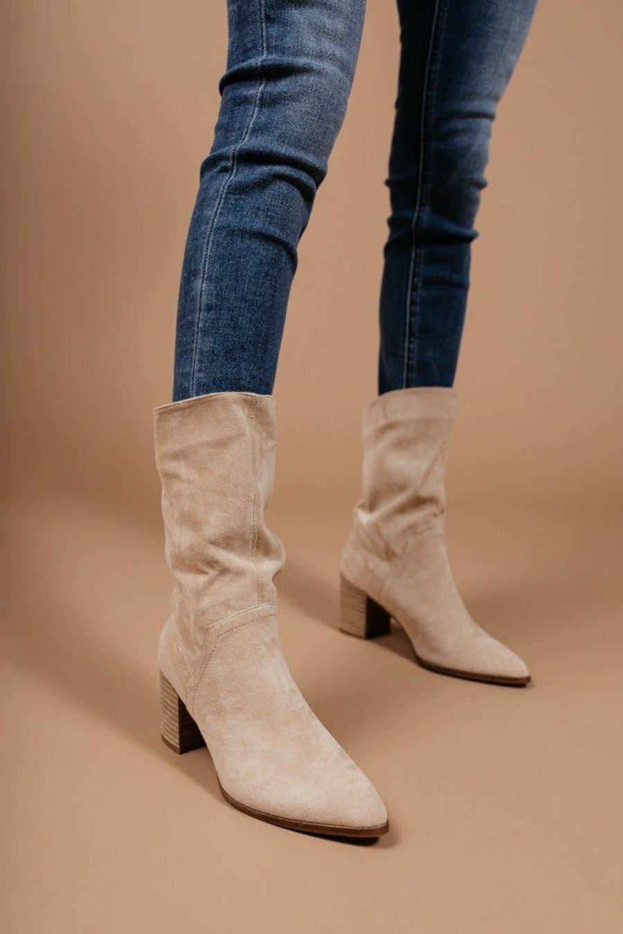 Shoes * | Best Sale Beast Fashion Brooklyn Heeled Boots Final Sale Cream